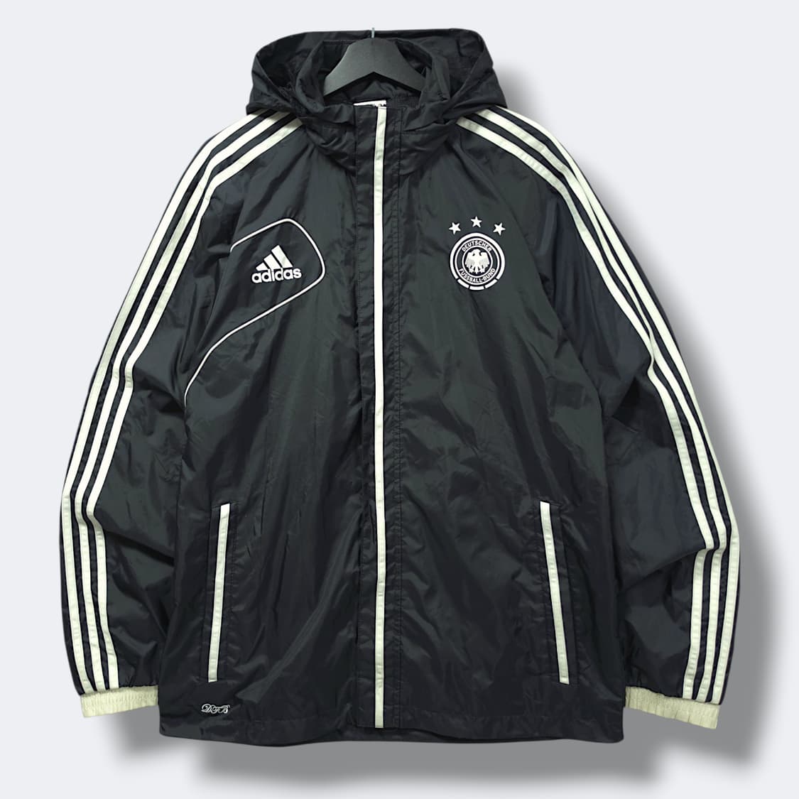 [105] 아디다스 블랙&화이트 12-13 독일 국대 후드 레인 자켓 상품이미지1