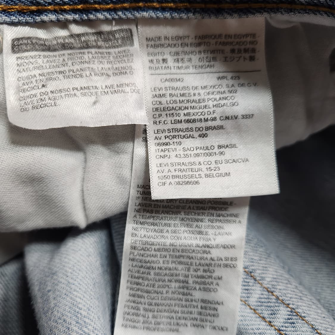 H614 [34] 리바이스 505 연청 데님 청바지 
 상품이미지4