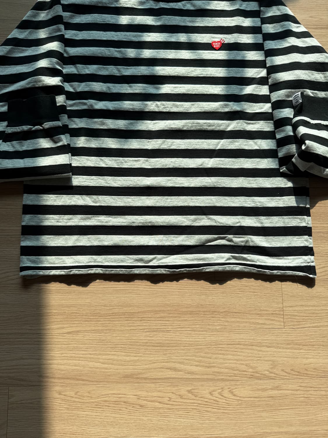 17SS 휴먼메이드 하트 로고 스트라이프 롱슬리브 티 상품이미지5