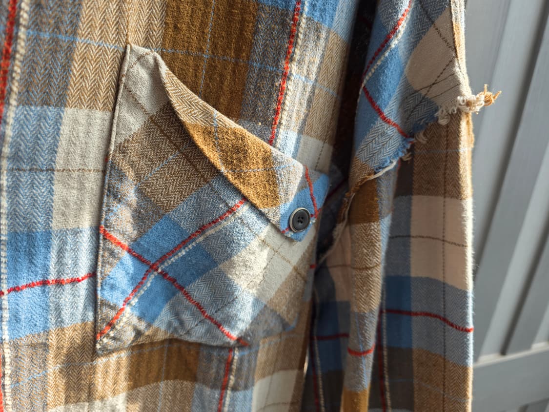 오버핏 체크셔츠  상품이미지3