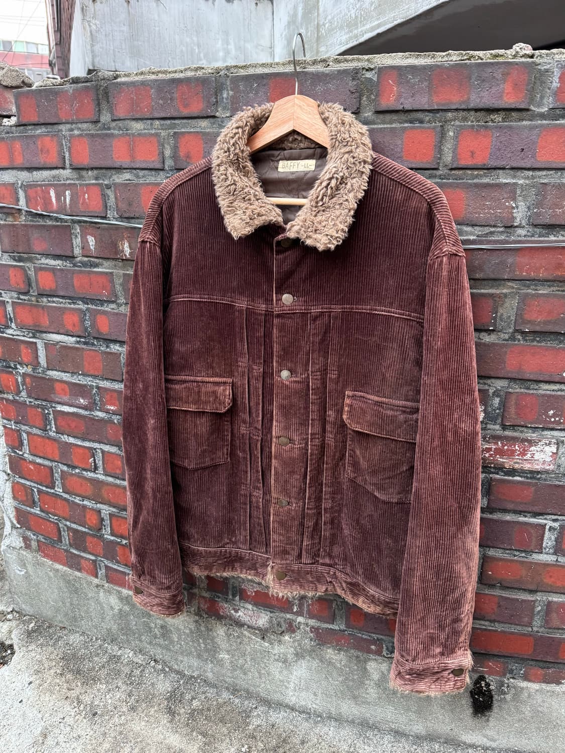 BAFFY Type 1세대 퍼 코듀로이 트러커 자켓  상품이미지1