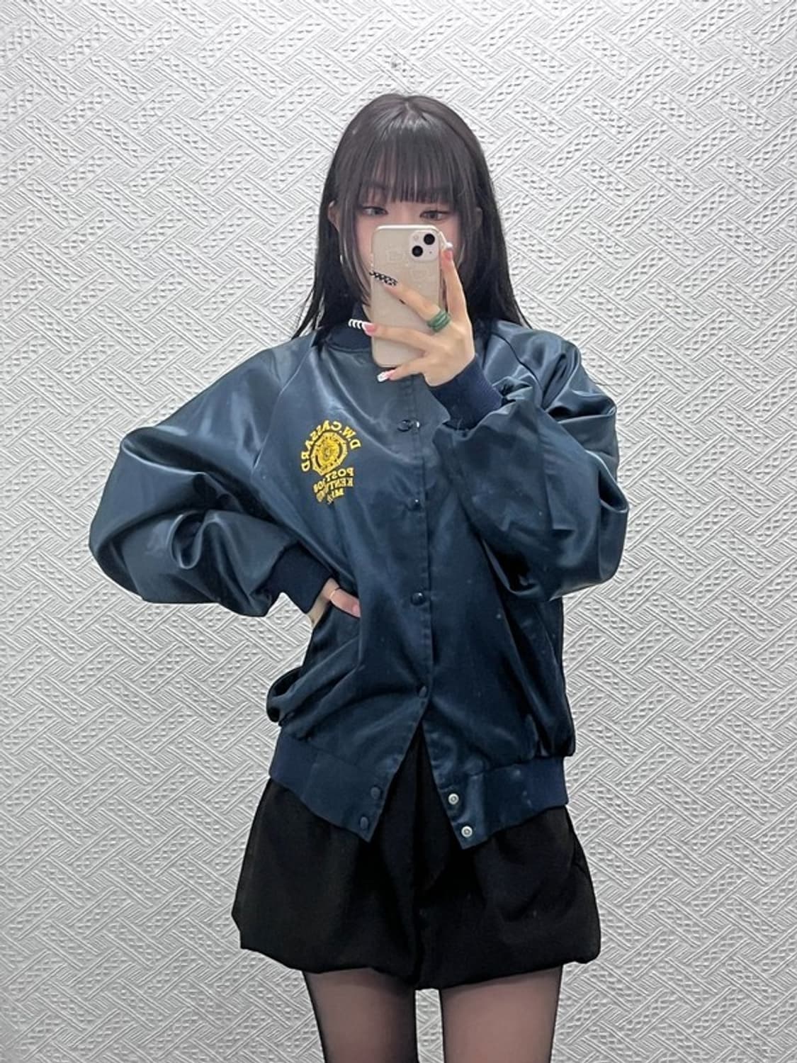 빈티지 USA 올드스쿨 레트로 베이스볼 새틴 바시티 자켓 L C10538 상품이미지2