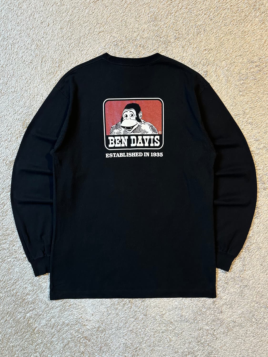 벤데이비스 BEN DAVIS 아이콘 프린팅 롱슬리브 긴팔 블랙 상품이미지4
