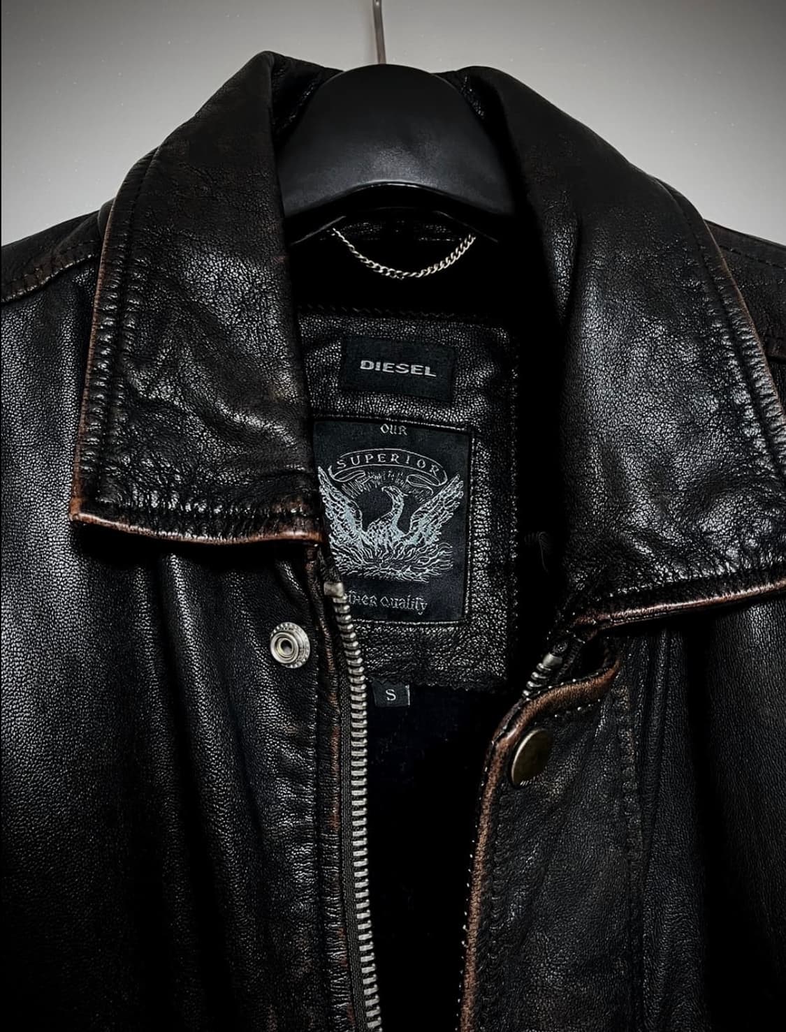 DIESEL L-Tarun Goat Leather Jacket 상품이미지6