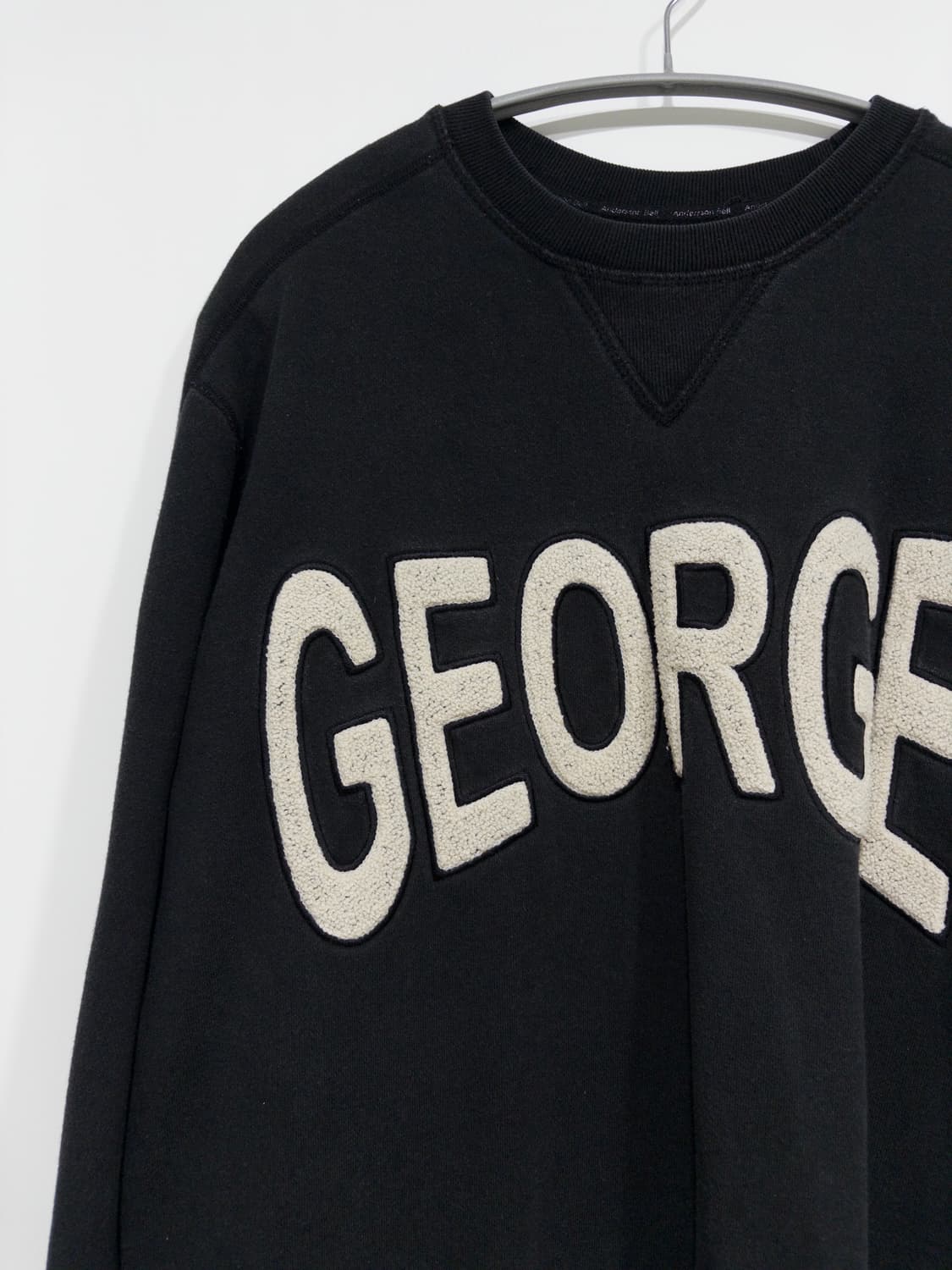 앤더슨벨 코튼 크루넥 빅로고 올드스쿨 맨투맨 / 블랙 S 상품이미지1