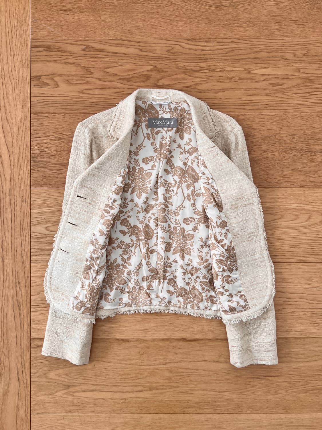 막스마라 실크 100% 트위드 프린지 재킷 Made in Italy 상품이미지5