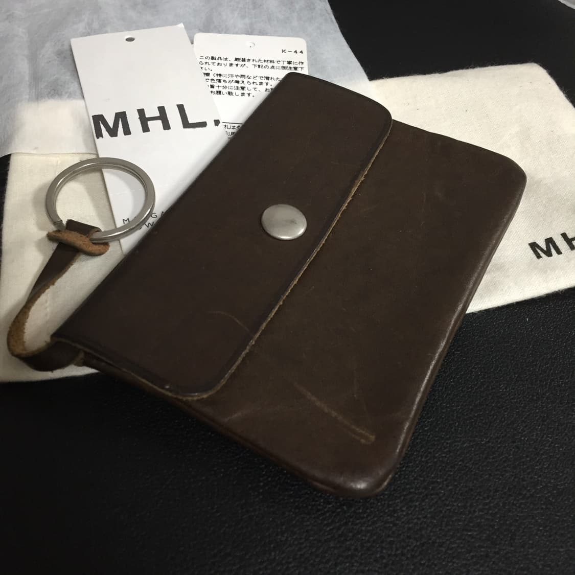 마가렛호웰 터프레더 키케이스 가죽 코인지갑 동전지갑 브라운 색상 상품이미지2