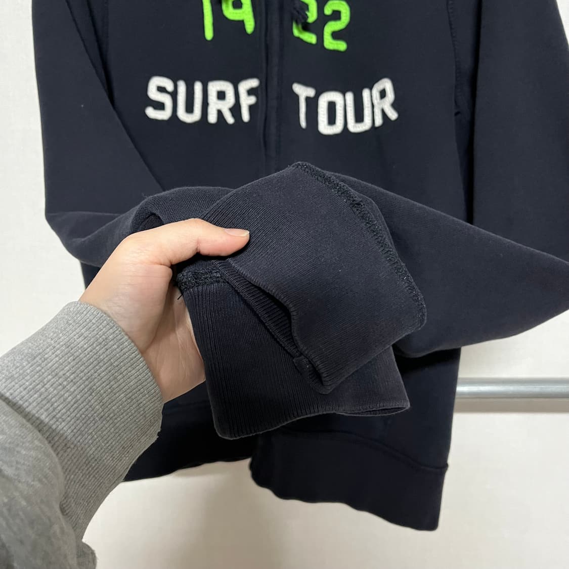 홀리스터 블랙 기모 후드집업 L 상품이미지7