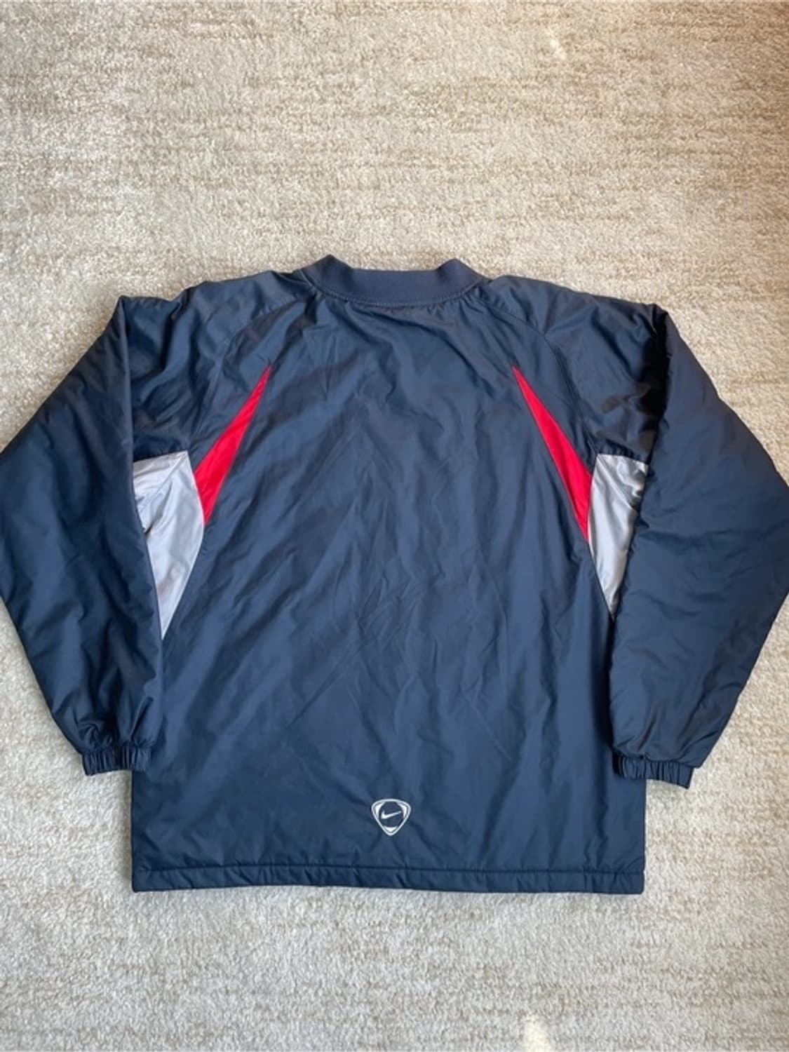 [XL]  00s 나이키 토탈90 배색 두툼한 웜업 자켓 티셔츠 상품이미지3