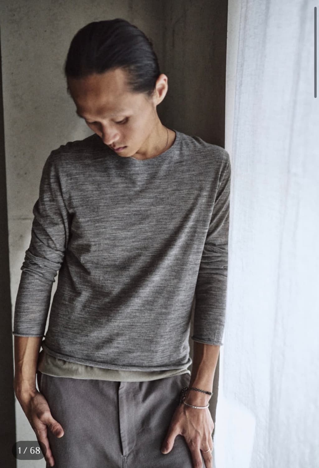 모노프리베 Textured Wool Long Sleeve 3사이즈 상품이미지1