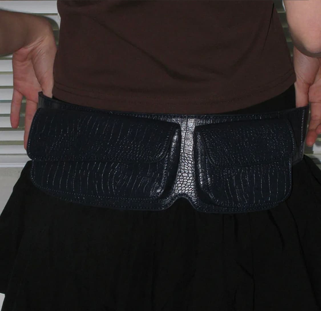 파르티멘토우먼 레이어드 벨트백 네이비 상품이미지2