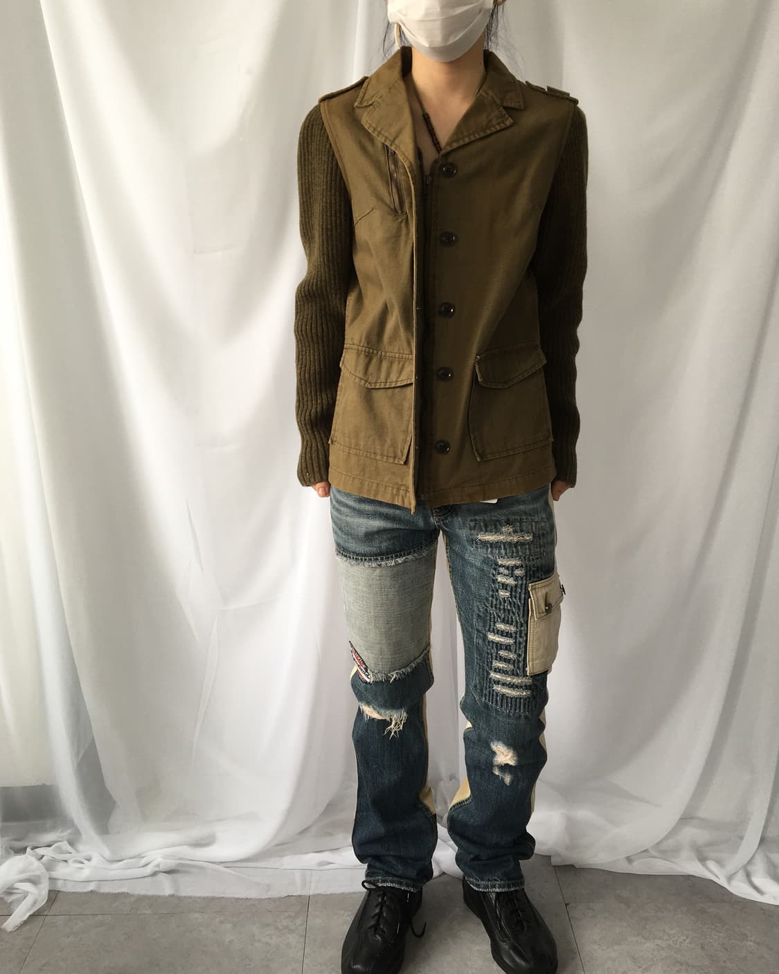 Knitted layered jacket 상품이미지1