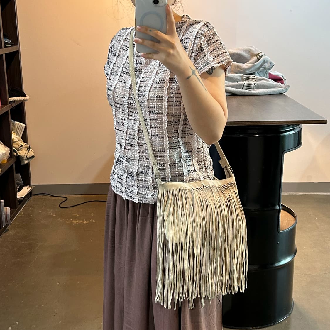 프린지 디테일 크로스백 상품이미지6