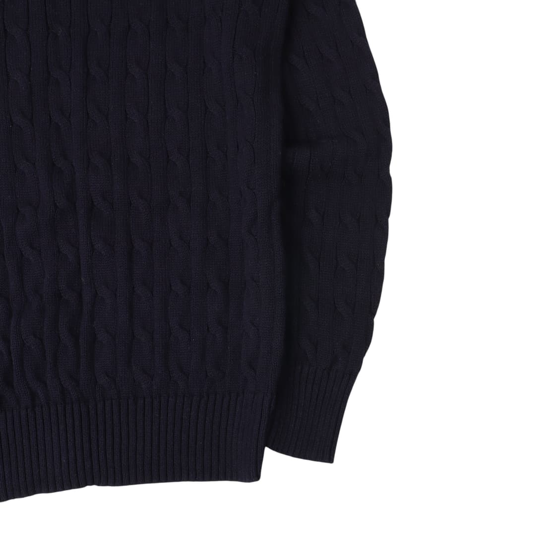폴로 랄프로렌 네이비 코튼 라운드 케이블 니트 상품이미지7