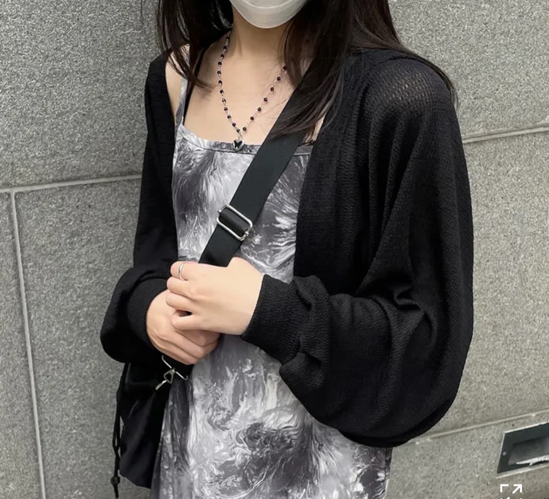 린넨 볼레로 가디건 블랙 상품이미지1