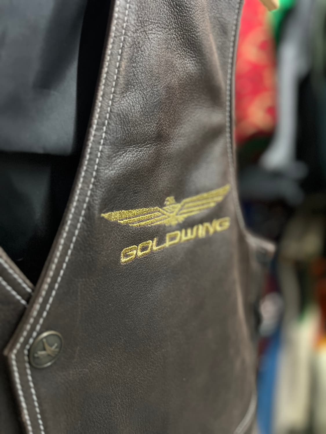 골드윙 금사자수 가죽조끼  상품이미지2