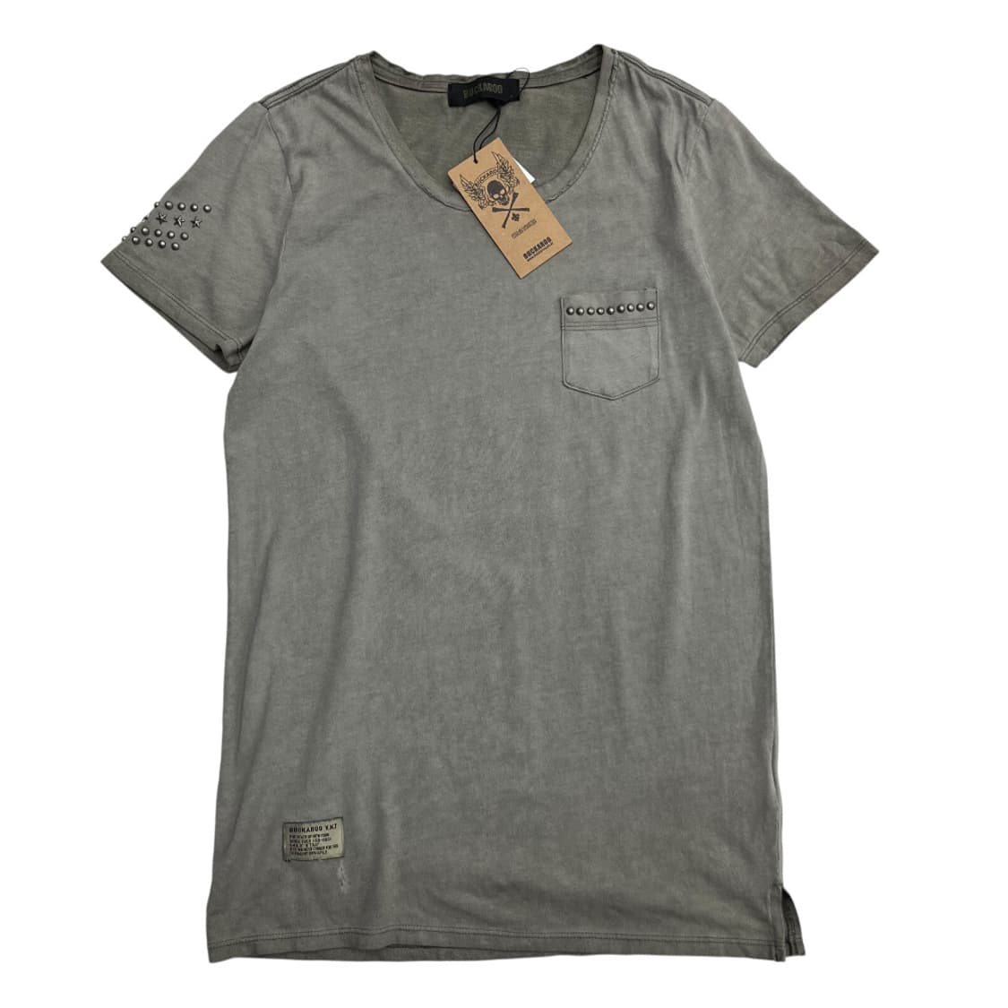 버커루 스터드 애쉬카키 반팔 S 상품이미지2