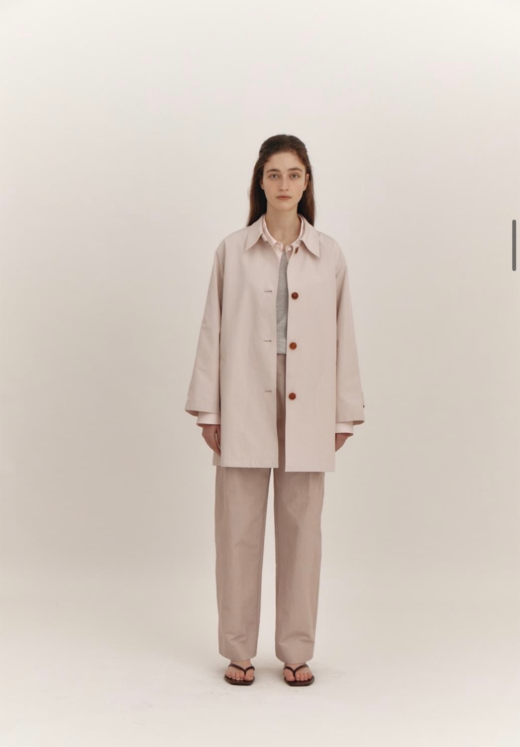 더라이 트렌치코트! 낫띵리튼 에토스 프라다 킨더살몬 파사드패턴 아모멘토 상품이미지3