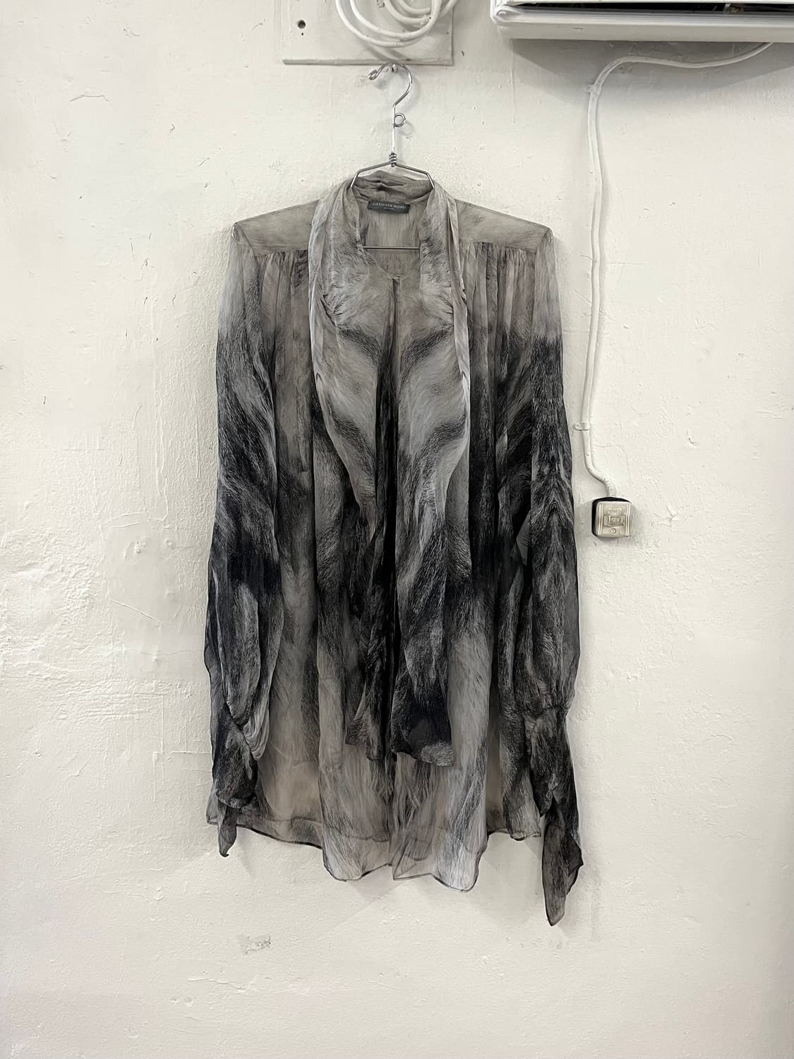 알렉산더 맥퀸 2014 아카이브 고스트 실크 스카프 드레스 상품이미지3