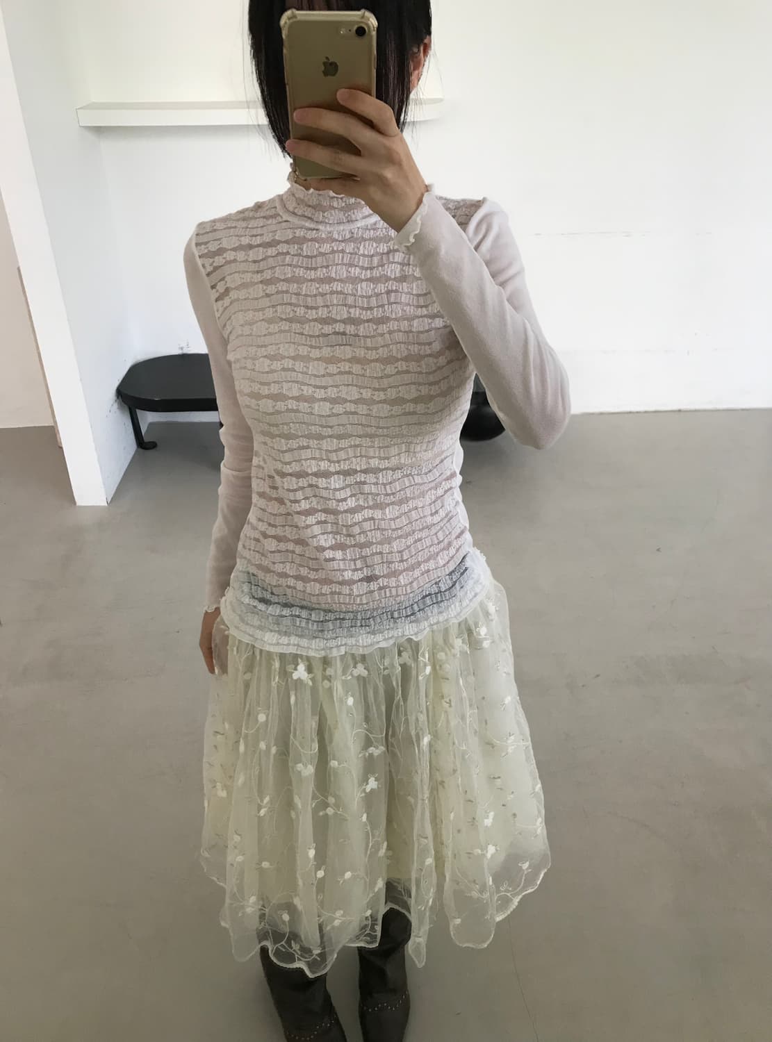 vintage lace mesh top 상품이미지5