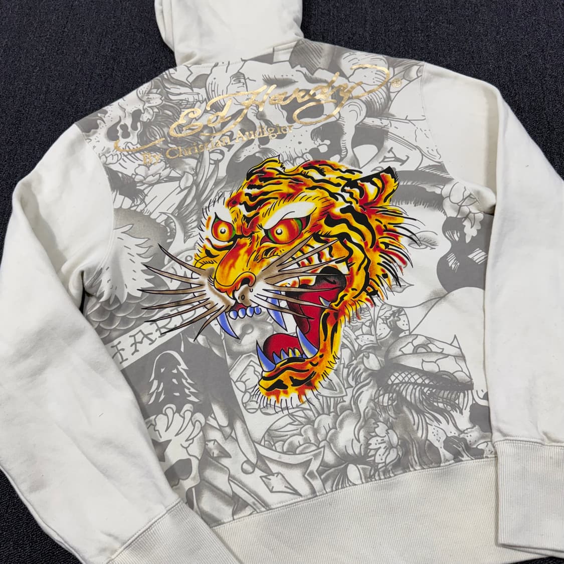 Ed Hardy 에드하디 타투 큐빅 후드집업 상품이미지6