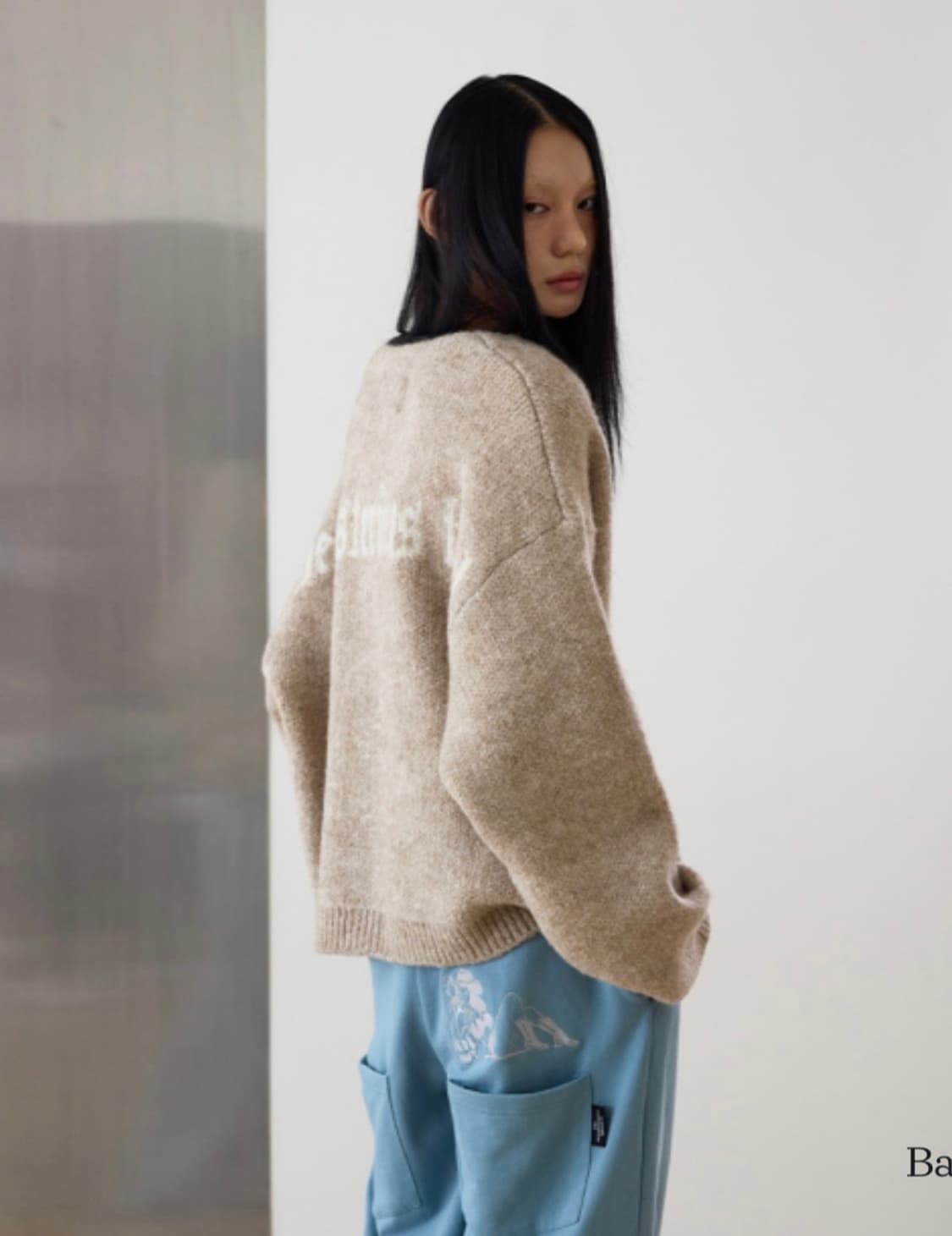 더미스테리어스호텔 알파카 울 오버 가디건 상품이미지5