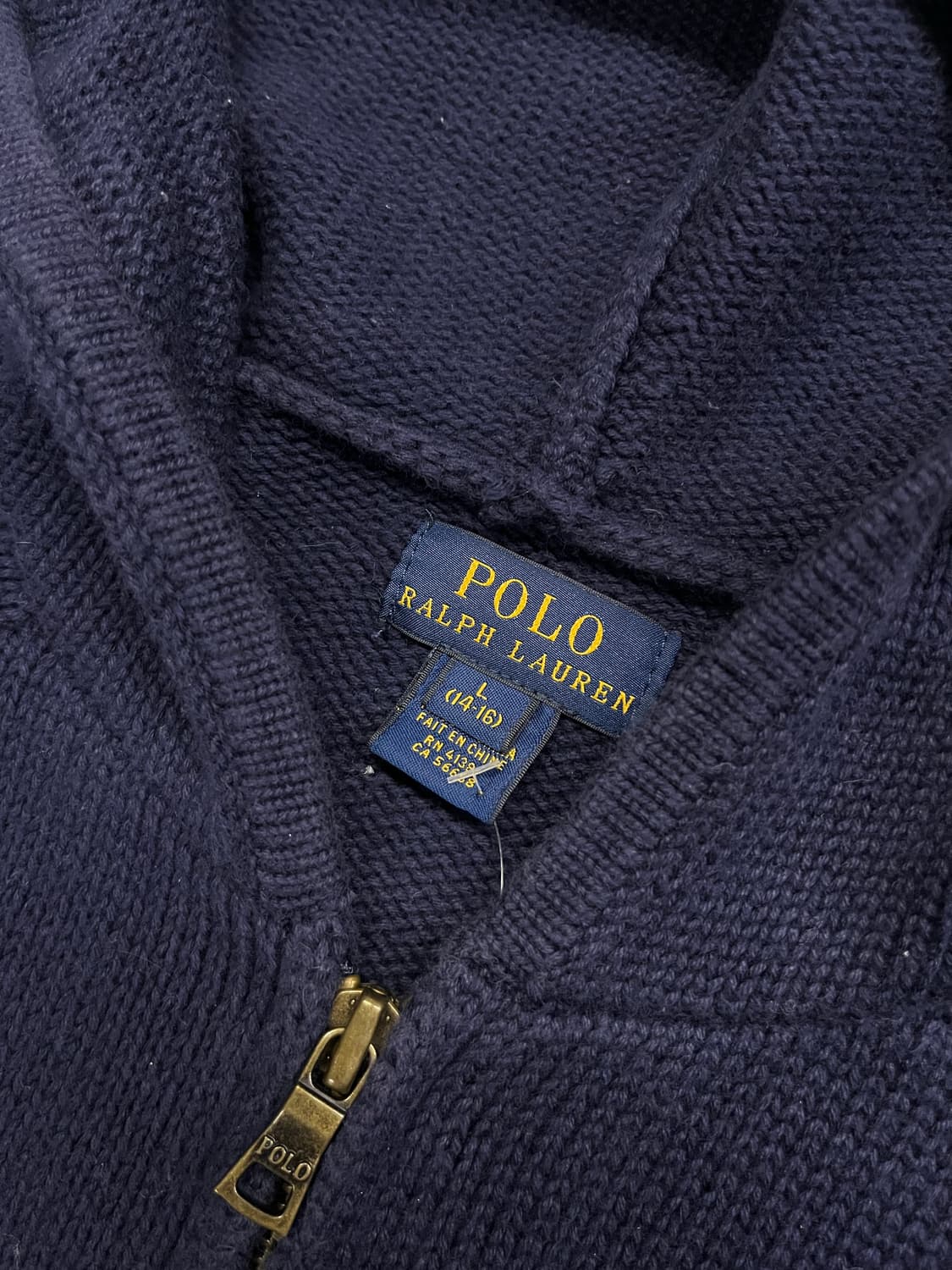 폴로빅포니 니트후드집업 보이즈L (여성XS) 상품이미지3