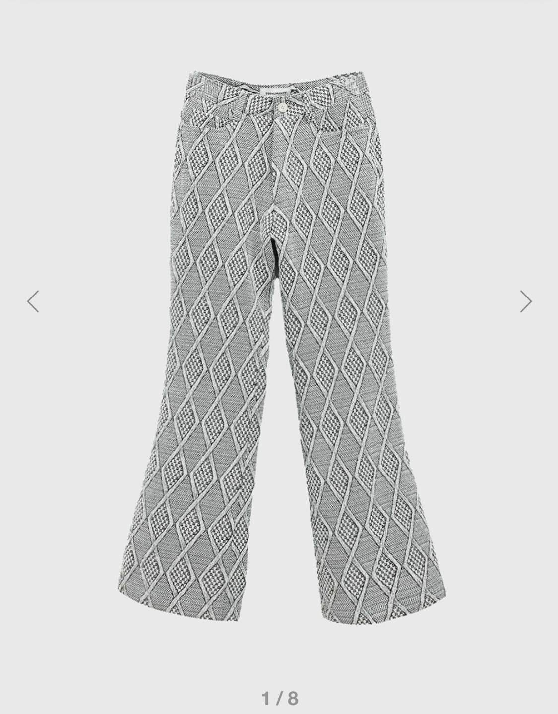 999humanity 자카드 부츠컷 팬츠 상품이미지3