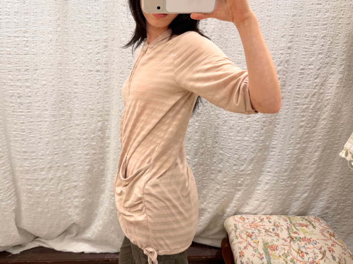 shirring soft hood zip-up 상품이미지4