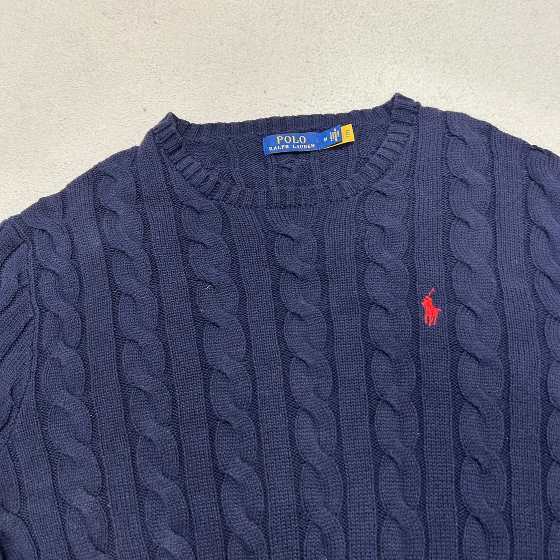 Polo Navy Cable Knit 상품이미지5