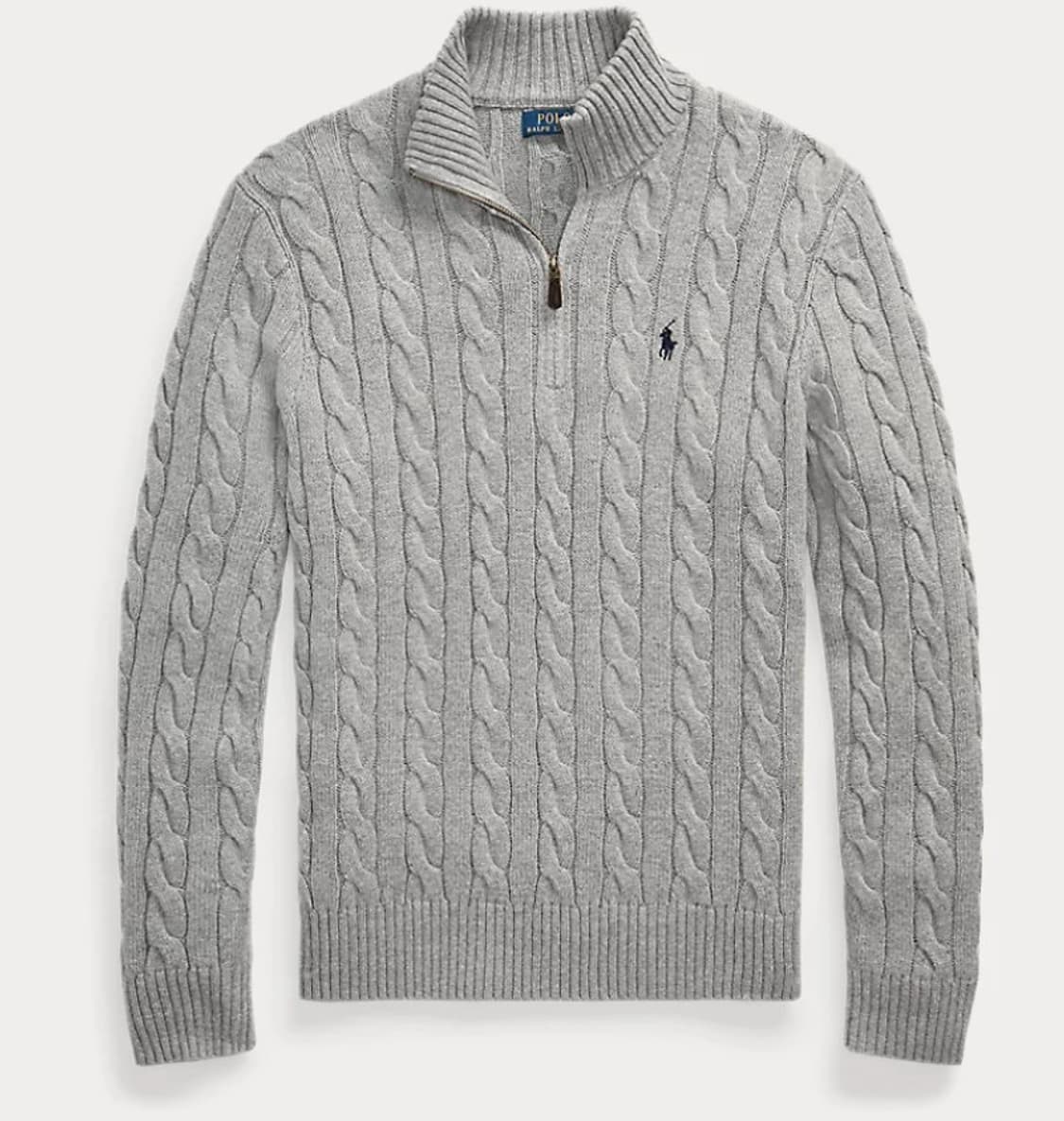 폴로 랄프로렌  코튼 케이블  하프 집업 스웨터 상품이미지1