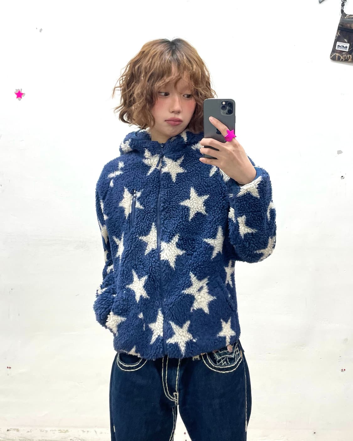 Rough Star Navy Fleece Jacket  상품이미지1