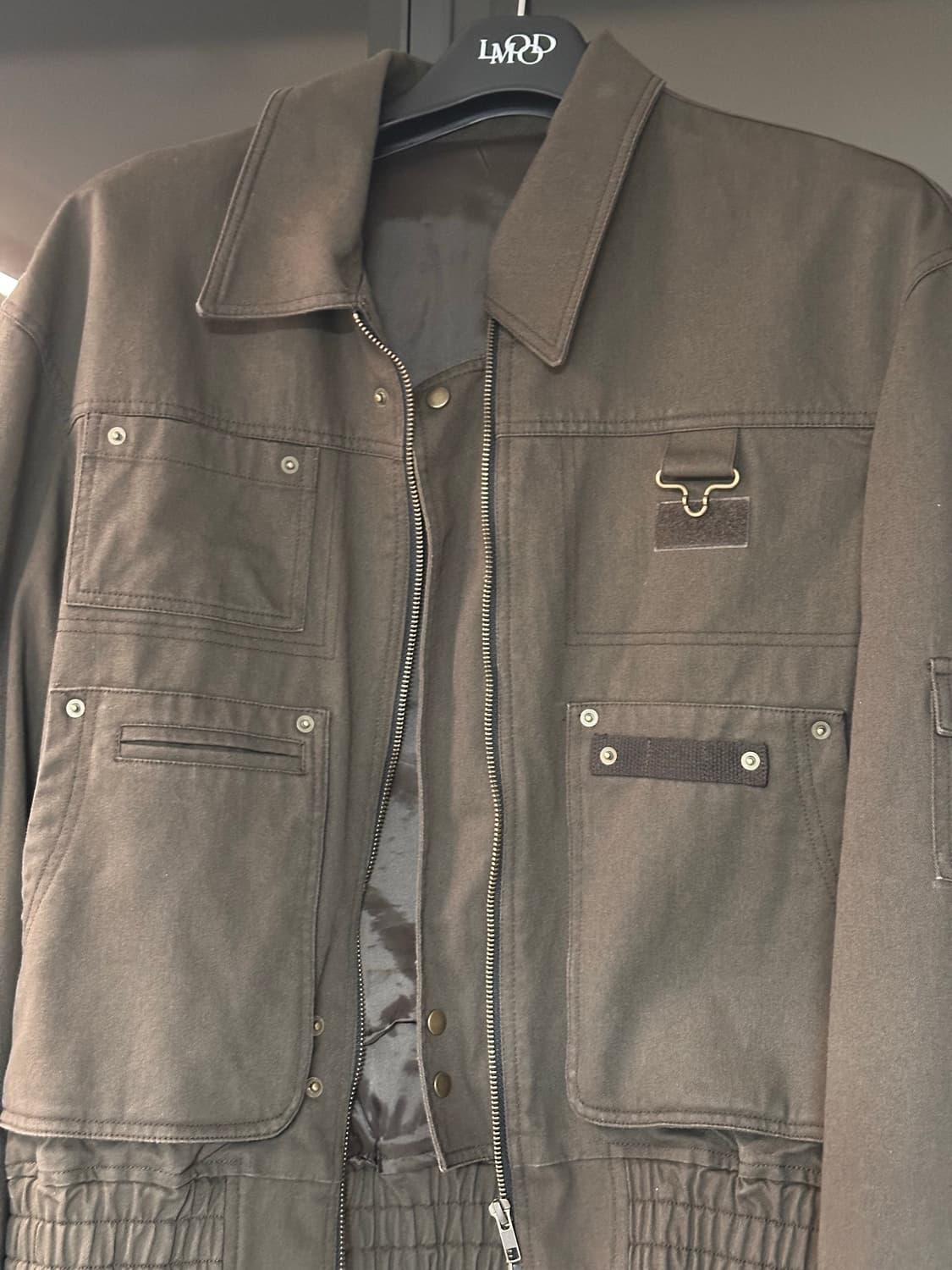 LMOOD 엘무드 워크 포켓 치노 블루종 자켓 브라운 48 상품이미지2