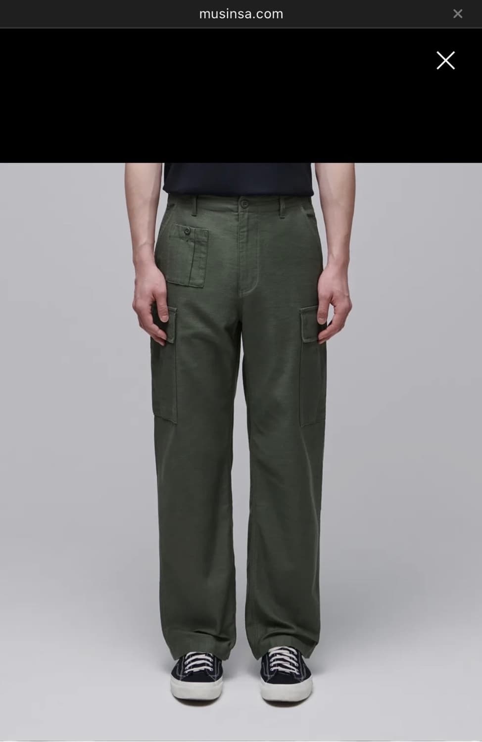 무신사스탠다드 브리티쉬 아미 카고 팬츠 새상품 카키 (36) 상품이미지6