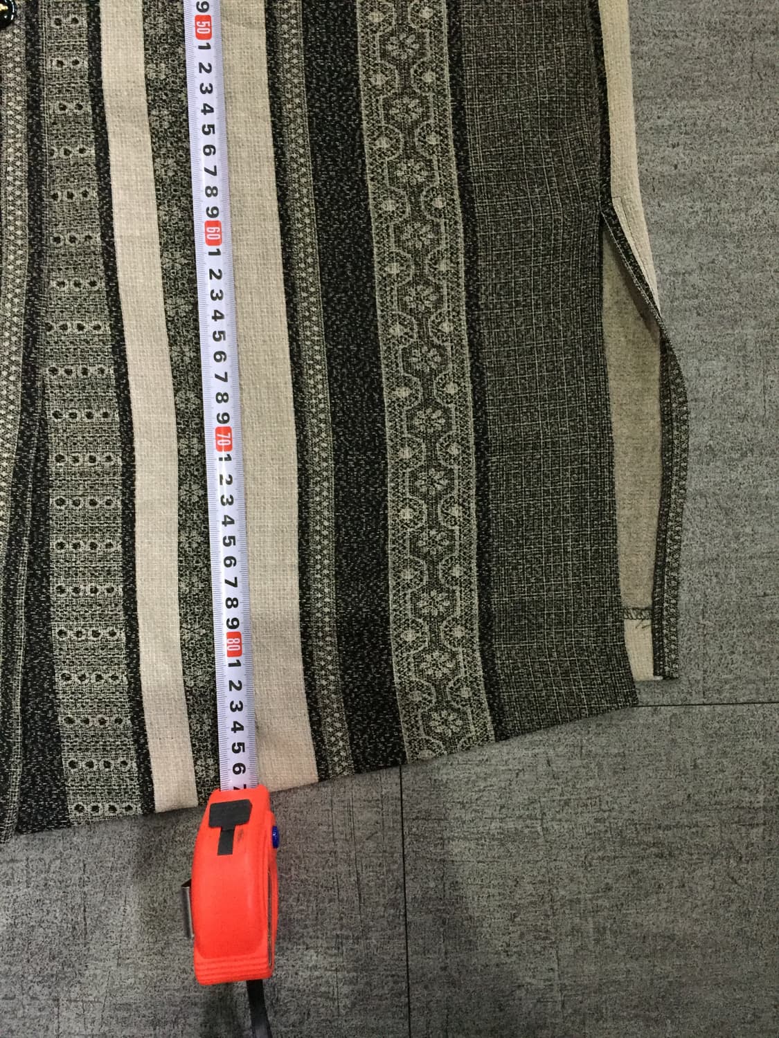 일본빈티지 Dialougue 오리엔탈보헤미안 에스닉 롱셔츠티셔츠 상품이미지3