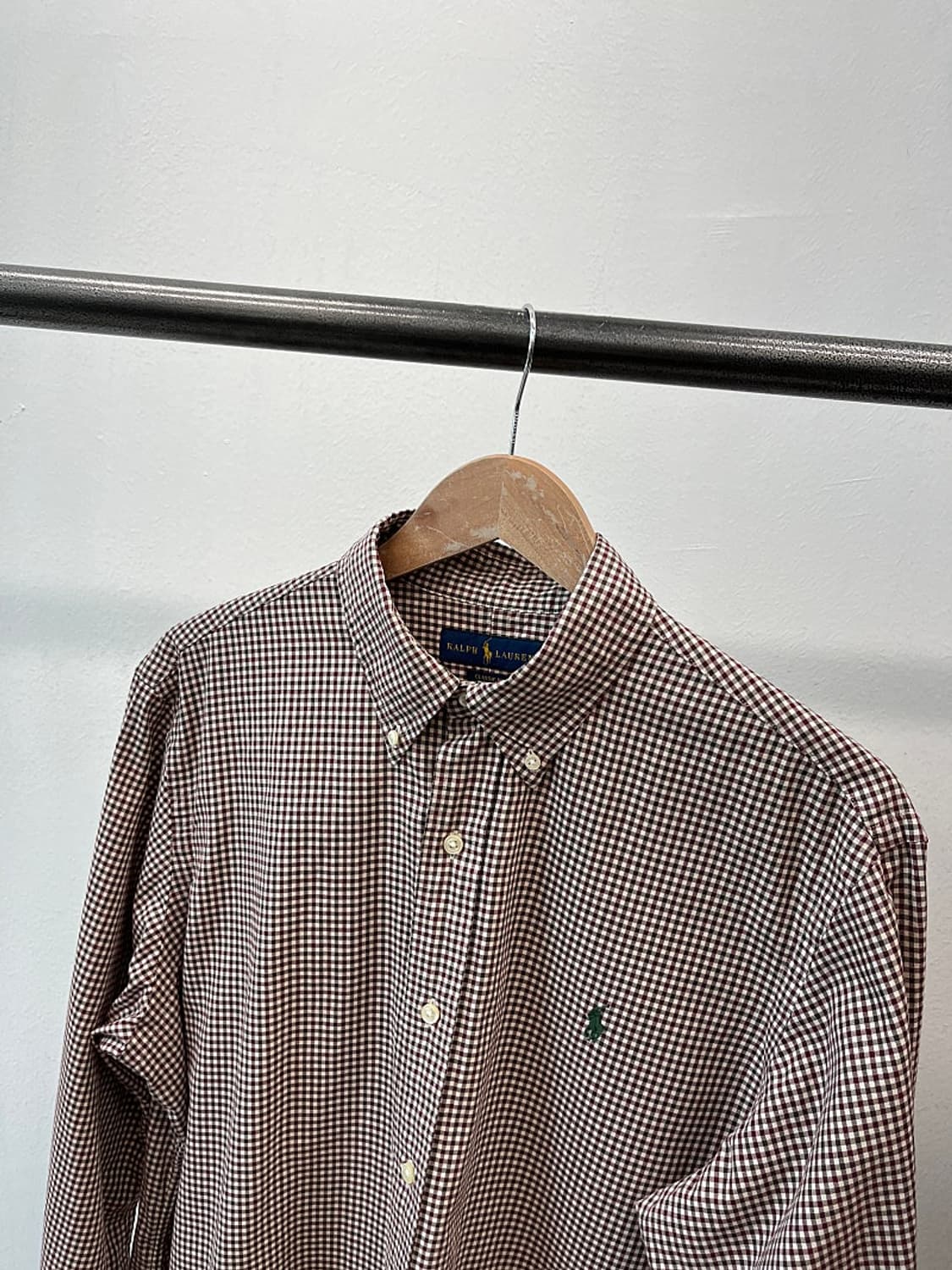 110) 폴로 신형 브라운 깅엄체크 셔츠  상품이미지3