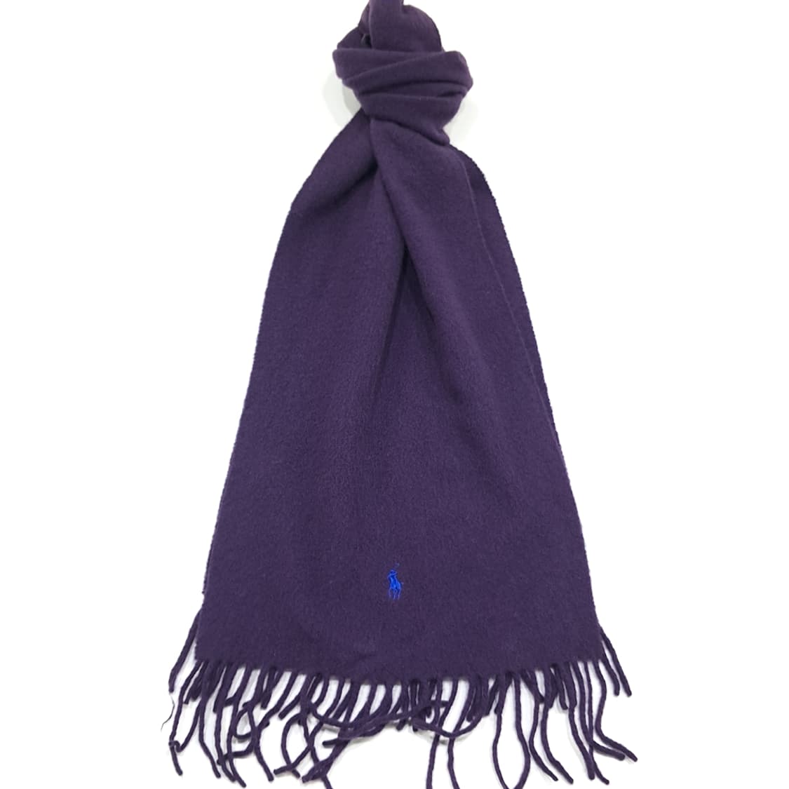 MX349 폴로 랄프로렌 퍼플 캐시미어 램스울 목도리 머플러 상품이미지1