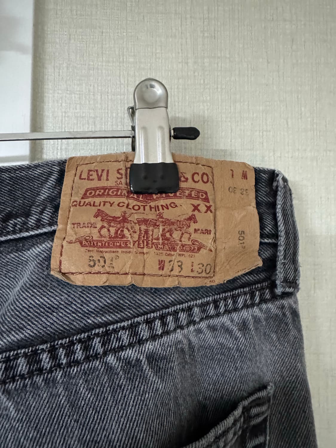 빈티지 리바이스 501 흑청 블랙 데님 levis 상품이미지3