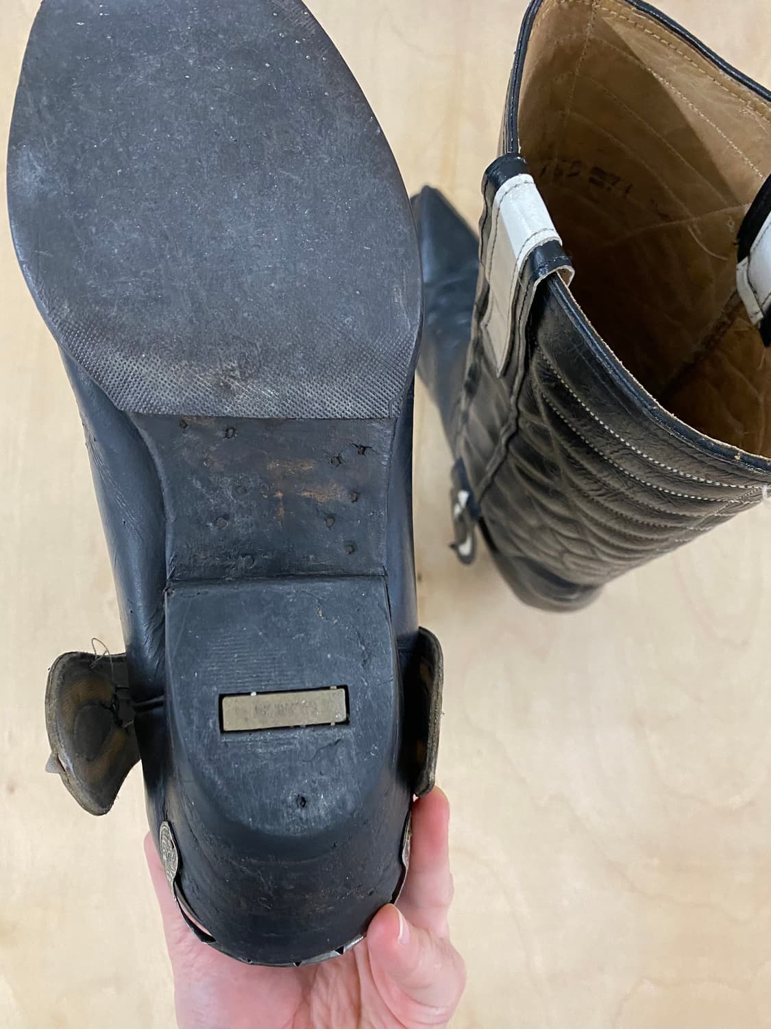 VTG web stitch mule ear western boots 상품이미지7