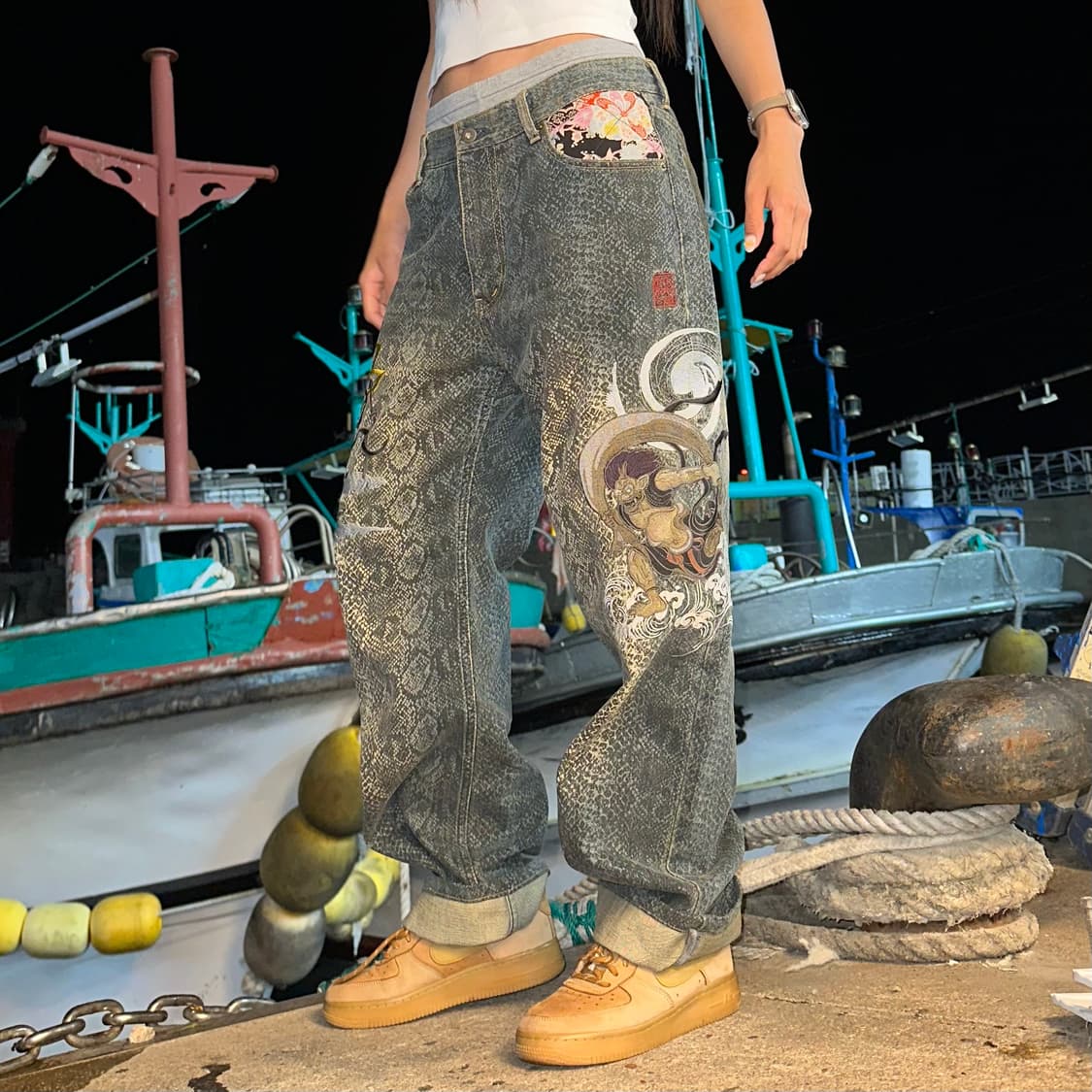 karakuri tamashii snake skin pants 상품이미지3