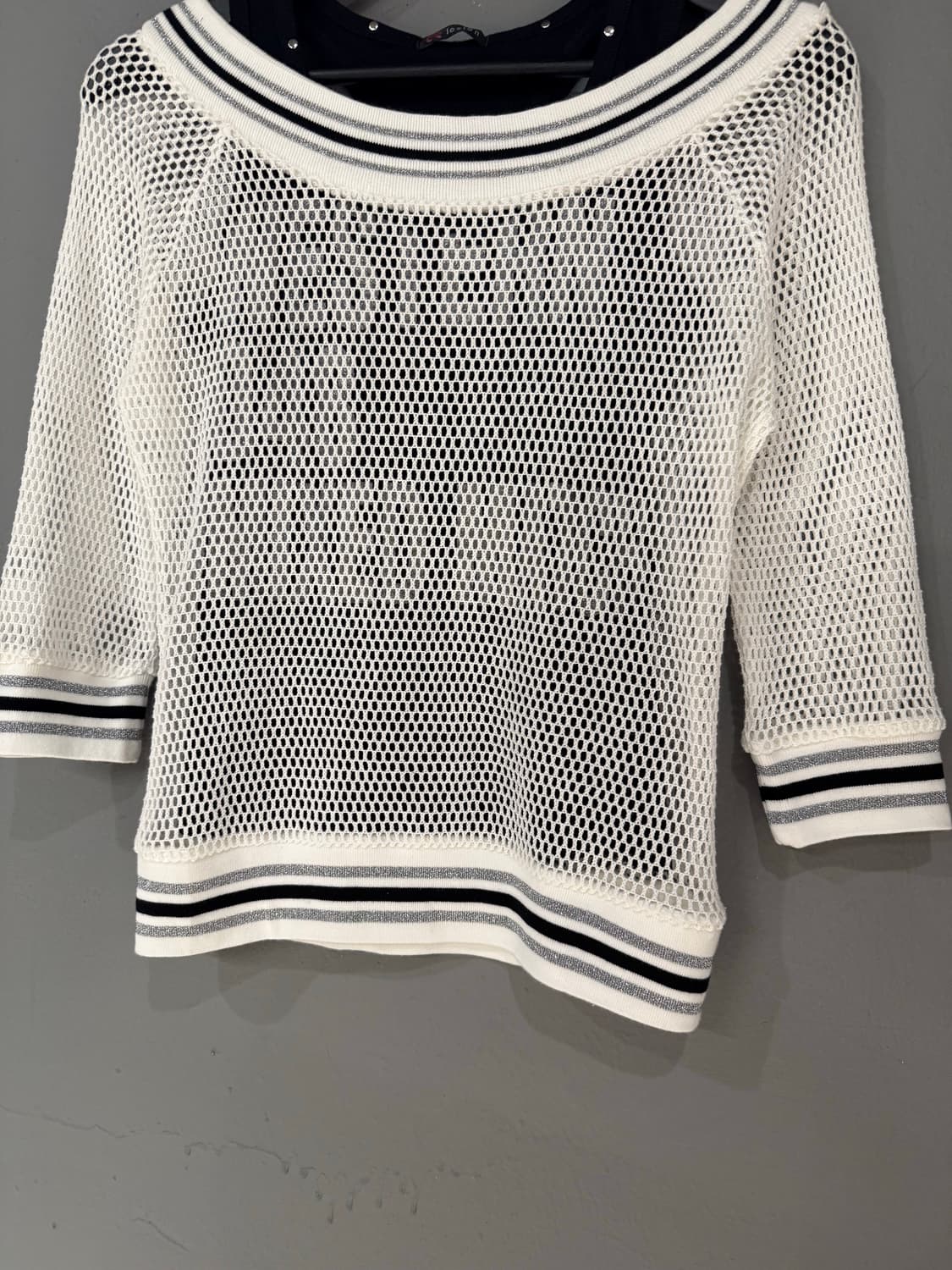 lettering sleeveless + net top set  상품이미지6