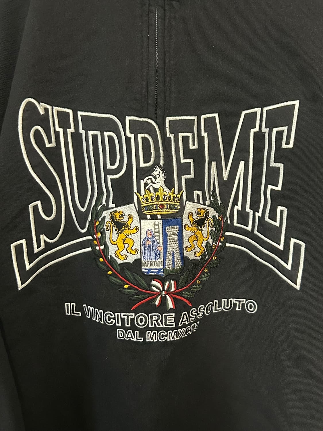 슈프림 하프집 검정L 상품이미지2