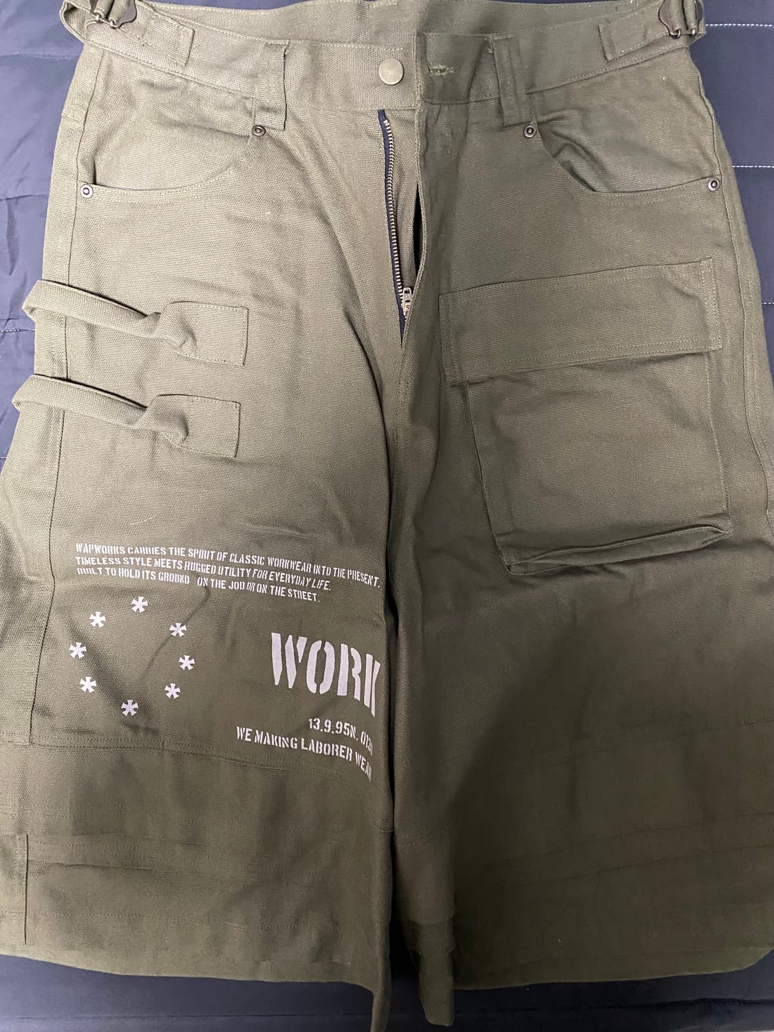 wapworks w096 엔지니어 버뮤다 팬츠 카키 상품이미지2