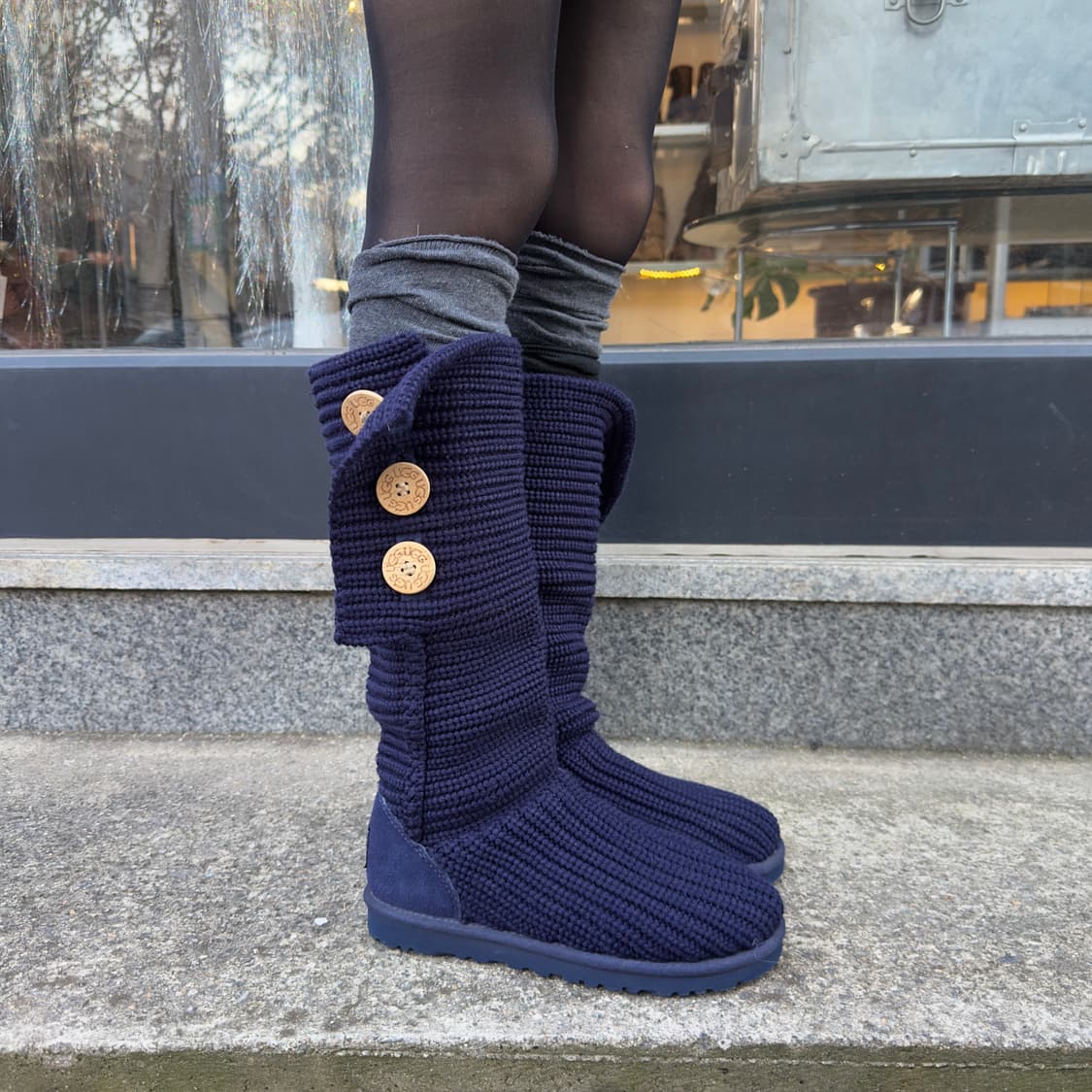 2000s Y2K 니트 카디 어그 부츠 상품이미지7