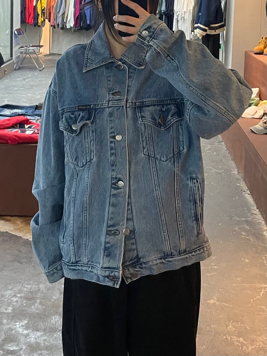 할리데이비슨 자수로고 데님 트러커 자켓 H2198 상품이미지1