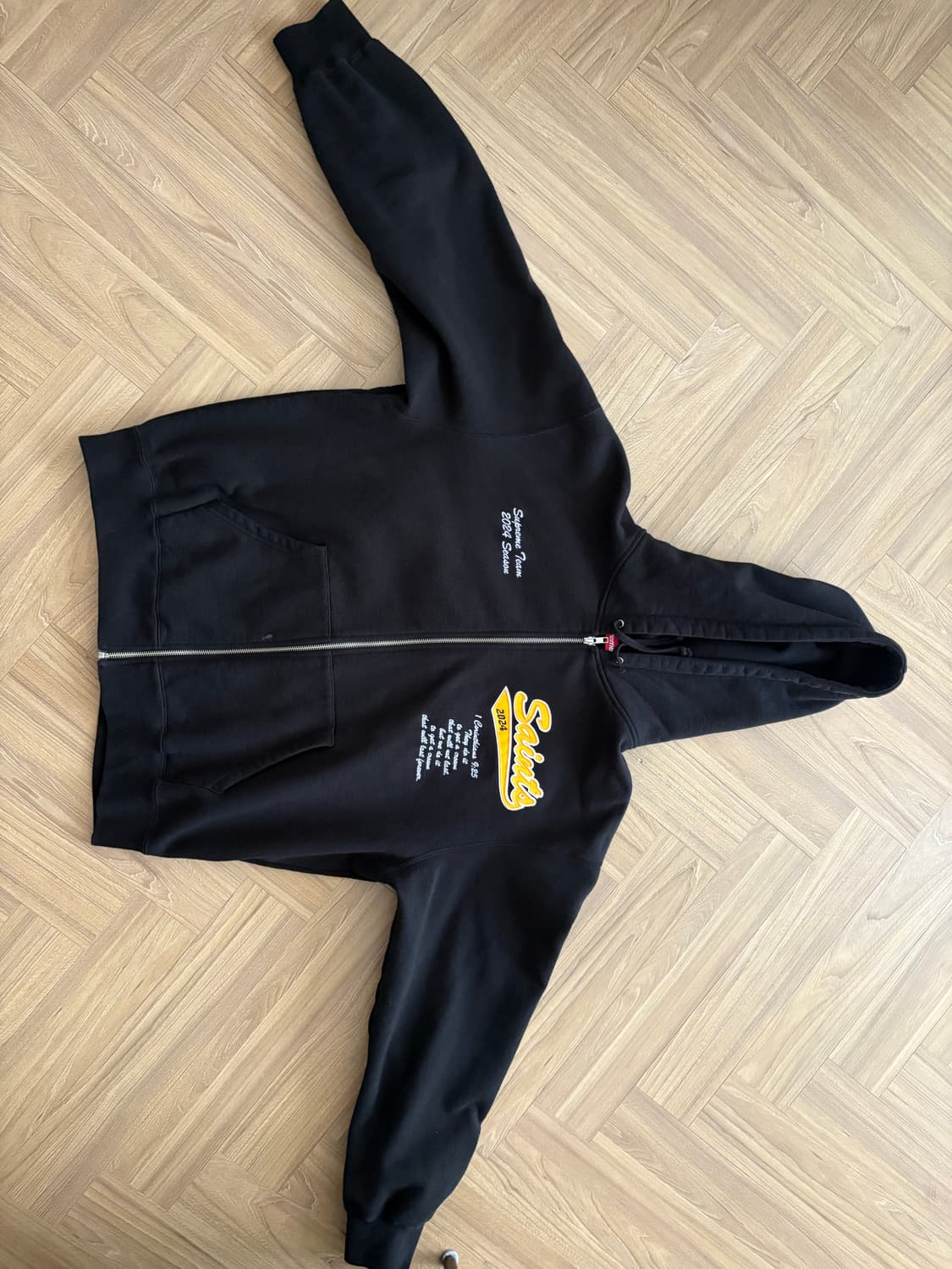 슈프림 살베이션 집업 후드 블랙 - 24SS 상품이미지3