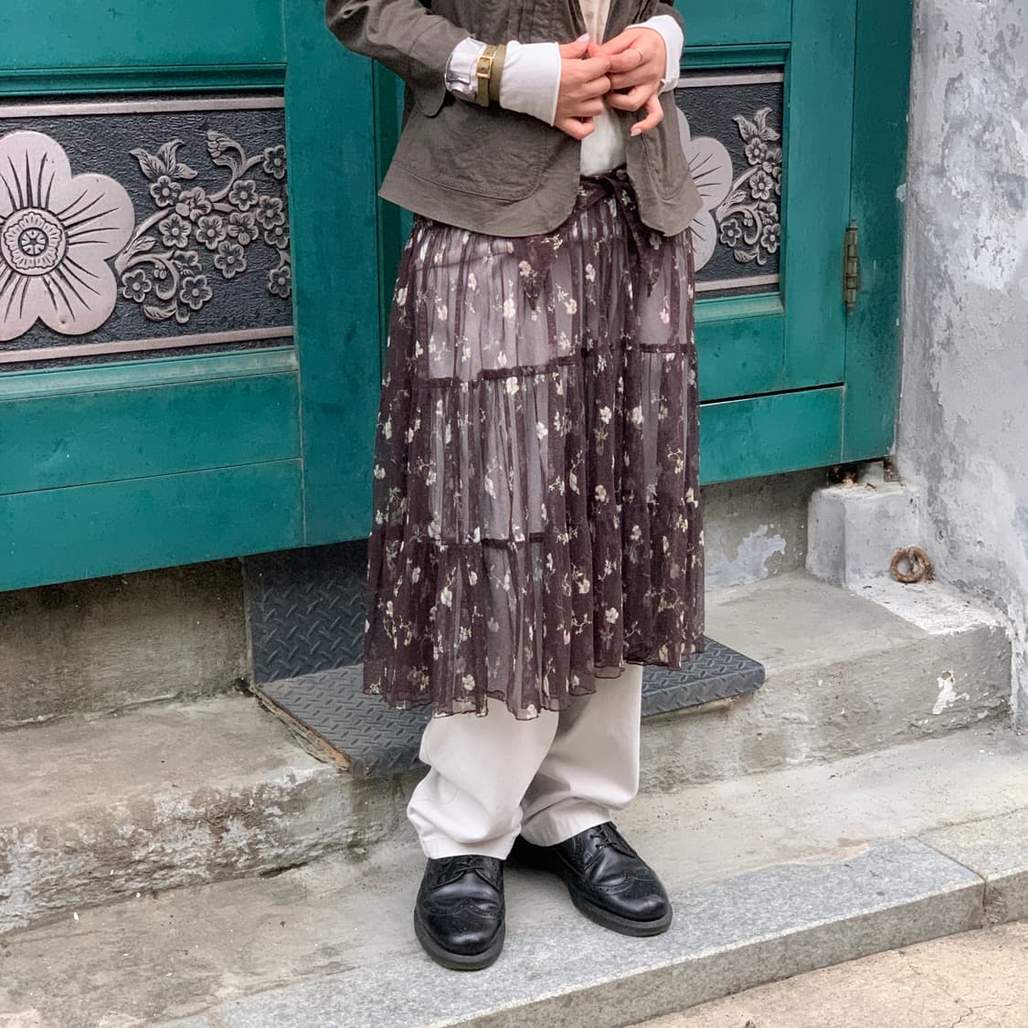 아네스베 시스루 스커트 상품이미지1