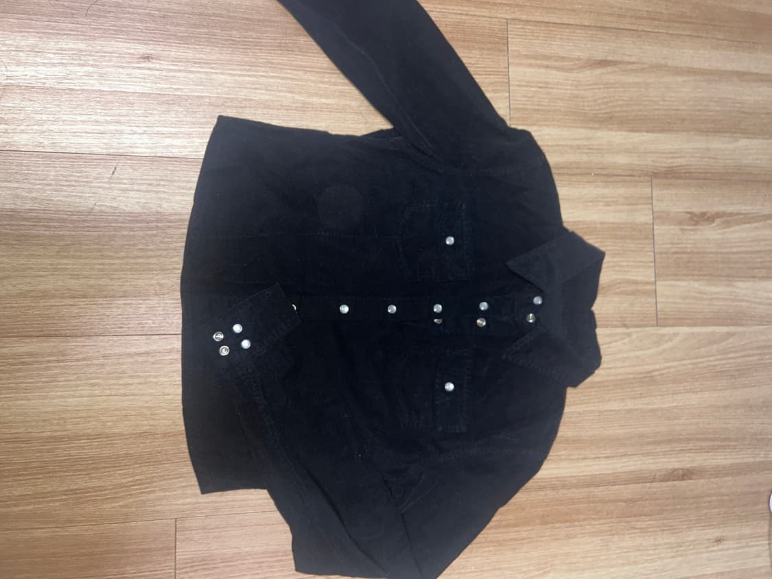 애즈온 골덴 크롭 셔츠 상품이미지2