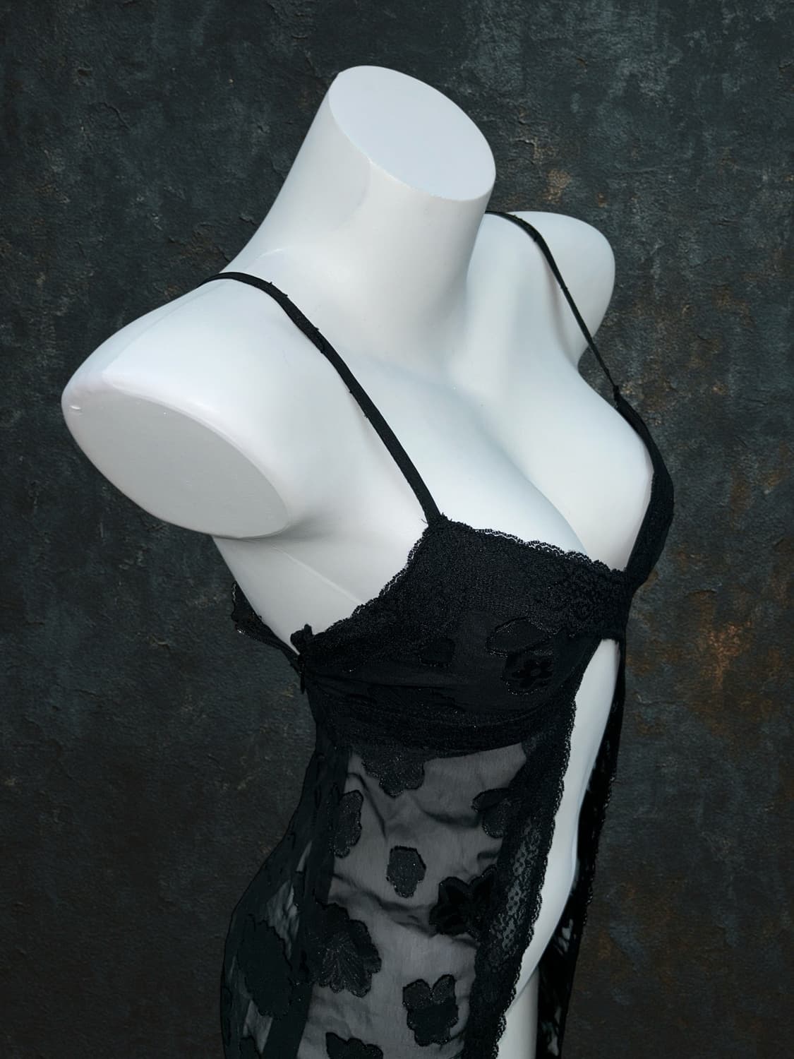 front cut lace slip  상품이미지3