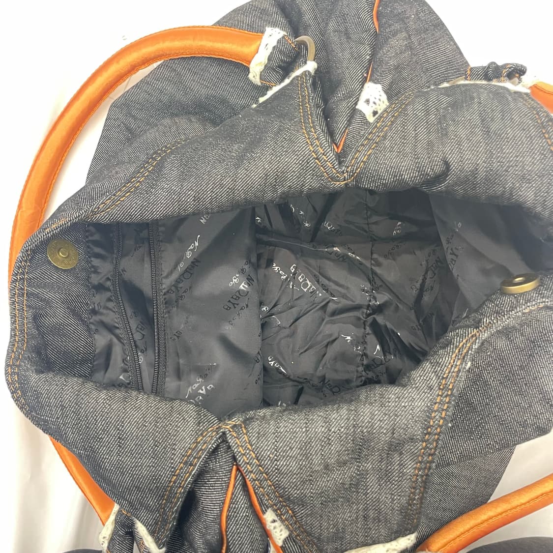 denim shirring lace bag 상품이미지5